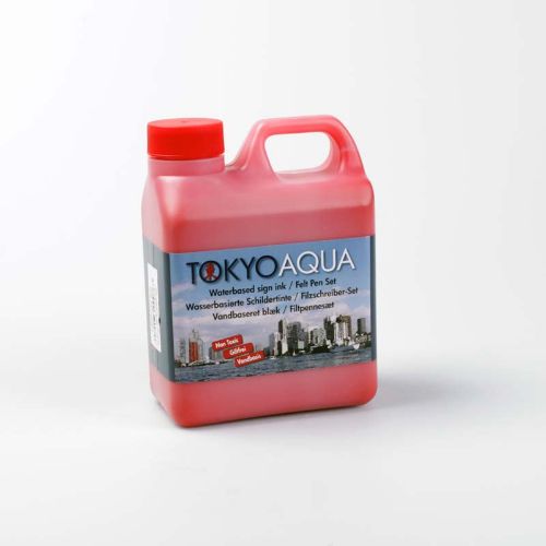 Tusjvæske 1 liter Tokyo AQUA RØD