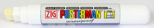 Tusj Posterman permanent HVIT 10-15mm, 6 pk