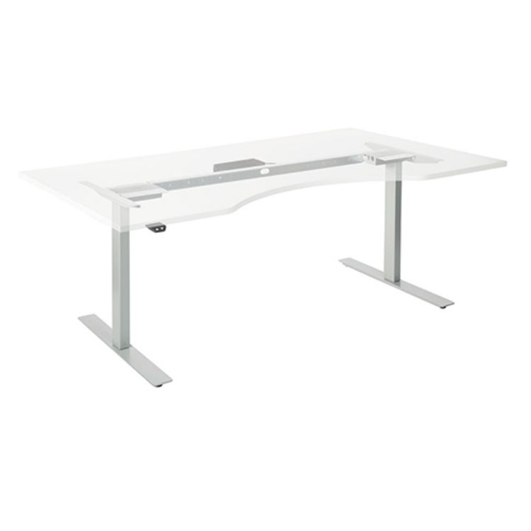 Skrivebord hev/senk med magebue 1800x900 HVIT
