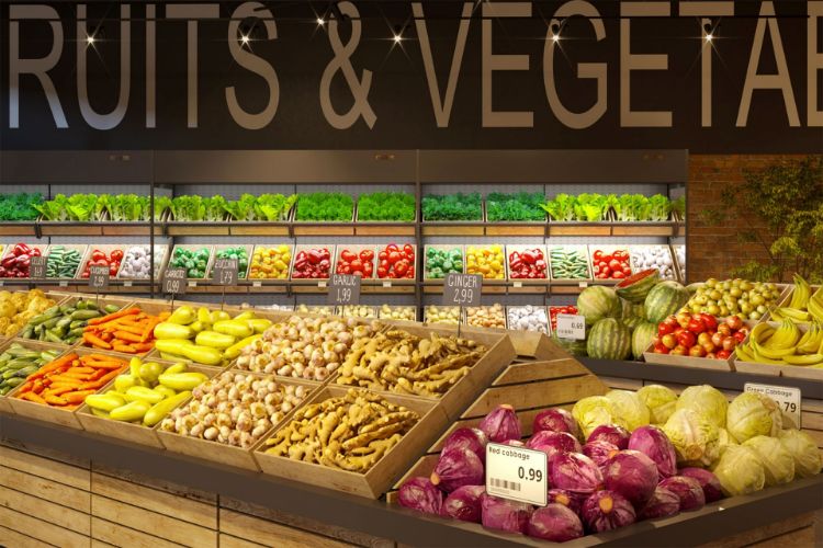 Frukt og grønt avdeling i butikk i serien Selected F&V, fra Smart Supply