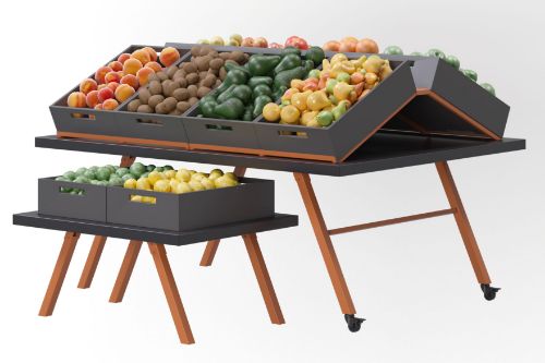 Trapesbord i frukt- og grøntserien på hjul, Greora. Fra Smart Supply