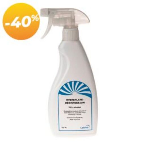 Overflatedesinfeksjon 70% spray 0,5 liter, KRT à 16 stk