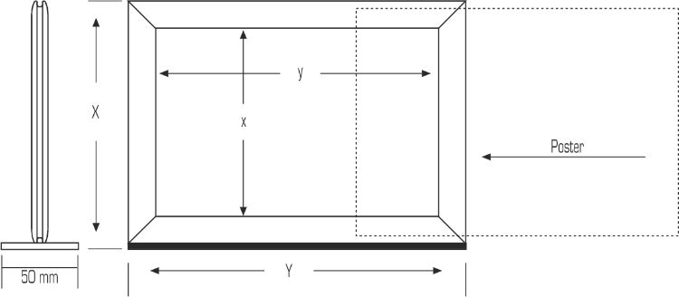 Bilde av Slide-in ramme A4 liggende ALU