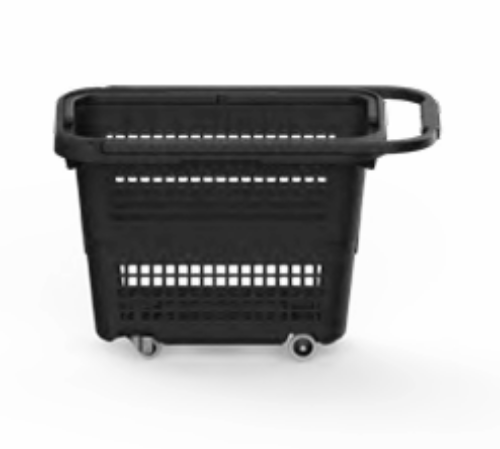 Bilde av Handlekurv 32L SORT med 4 hjul