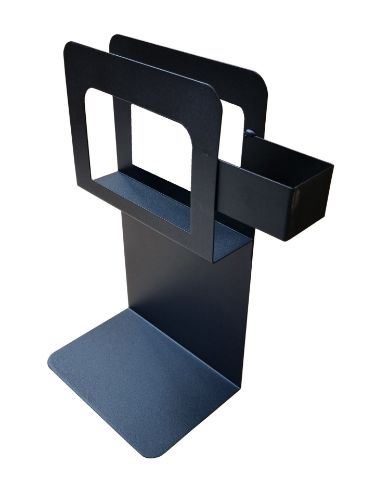 Bilde av Holder for papirposer, SVART, med høyrestilt fot