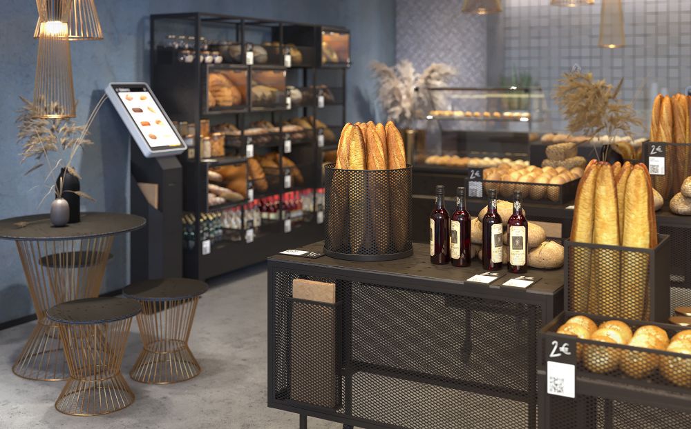 Bilde av butikkinnredning og display i bakeriavdeling, av Smart Supply